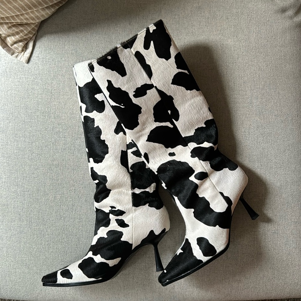 Revolve Cow Hair Tall Boots